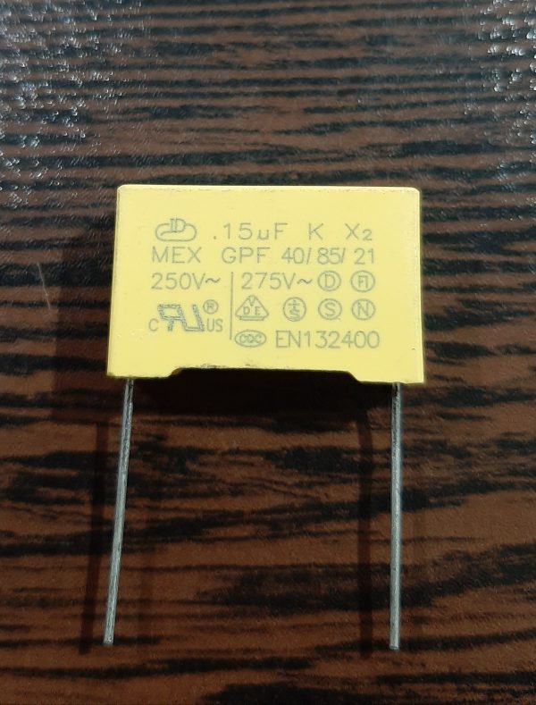MKT 275V 150nF - خازن MKT، ظرفیت 150 نانوفاراد، 275 ولت