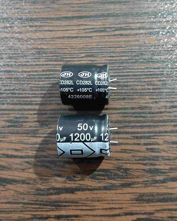 CAP 50V 1200uF - خازن الکترولیت، 50 ولت، 1200 میکروفاراد