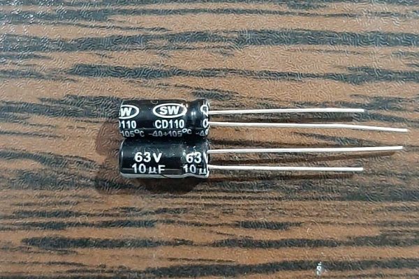 SW 63V 10uF - خازن الکترولیت، 63 ولت، 10 میکروفاراد