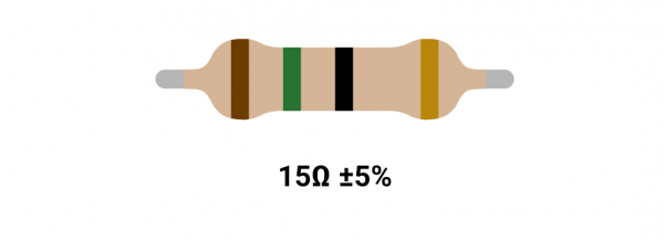RESISTOR 1W 15R %5 – مقاومت 1 وات 15 اهم ۵% کربنی