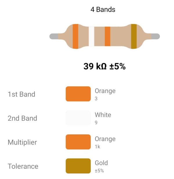RESISTOR 2W 39K %5 (بسته 10 عددی)