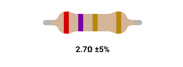 RESISTOR 2W 2.7R %5 – مقاومت ۲ وات 2.7 اهم ۵% کربنی