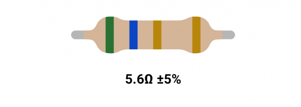 RESISTOR 2W 5.6R %5 – مقاومت ۲ وات 5.6 اهم ۵% کربنی