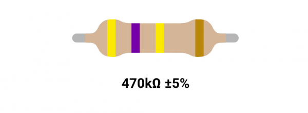 RESISTOR 1W 470K %5 – مقاومت 1 وات 470 کیلواهم ۵% کربنی