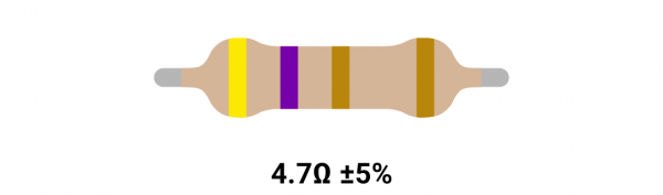 RESISTOR 1W 4.7R %5 – مقاومت 1 وات 4.7 اهم ۵% کربنی