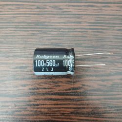Rubycon 100V 560uf - خازن الکترولیت 100 ولت 560 میکرو فاراد سری ZLJ - ابعاد 27 * 18
