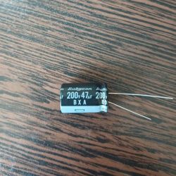 Rubycon 200V 47uF - خازن الکترولیت 200 ولت 47 میکرو فاراد سری BXA - ابعاد 20 * 12.5