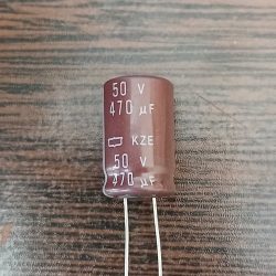 NIPPON 50V 470uF - خازن 50 ولت 470 میکرو فاراد سری KZE ابعاد 20 * 12.5